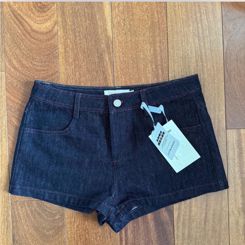 Dark Blue Denim Women Shorts